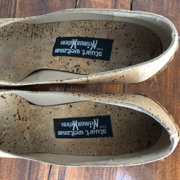 Rare Vintage cork STUART WEITZMAN shoes 8.5 - Picture 8 of 10